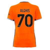 Camisa de Futebol Inter Milan Alexis Sanchez #70 Equipamento Alternativo Mulheres 2023-24 Manga Curta